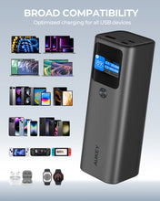 Load image into Gallery viewer, AUKEY PB-Y45 27,600mAh 140W Ultra-Fast Charging Power Bank with Smart Digital Display