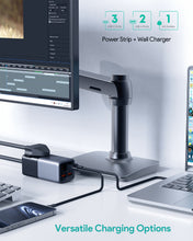 Load image into Gallery viewer, Aukey PU-A3 PowerHub 75W Power Strip with 1 AC Outlet & 5 USB Ports- Black