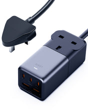Load image into Gallery viewer, Aukey PU-A3 PowerHub 75W Power Strip with 1 AC Outlet & 5 USB Ports- Black
