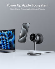 Load image into Gallery viewer, AUKEY LC-MC311A MagFusion 3-in-1 Qi2 15W Magnetic Wireless Charger MFI Certified with Active Cooling System