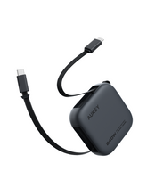 Load image into Gallery viewer, Aukey CB-DCC247 Circlet Reel 240W 0.9m DTY Braided USB-C to USB-C Retractable Cable