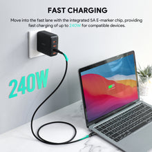 Load image into Gallery viewer, Aukey CB-SCC241/CB-SCC242 Circlet Blink 240W Silicone USB-C to USB-C Cable 1m/1.8m - Black