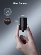 Load image into Gallery viewer, Aukey CC-A3P Enduro Nano AC 65W 2-Port Car Charger
