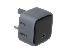 Load image into Gallery viewer, Aukey PA-C2 Comet 45W PD GaN Wall Charger with PPS for Macbooks & Mobile