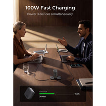 Load image into Gallery viewer, Aukey PA-B9 Nova PinS 100W GaN Wall Charger Smart Display EU UK US TH Interchangeable Plugs
