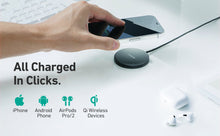 Load image into Gallery viewer, Aukey LC-A1S Snap On 15W Qi-Compatible Fast Wireless Charging Wire (USB-C) Magsafe Compatible