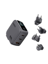 Load image into Gallery viewer, Aukey PA-B8U Nova PinS 65W GaN Wall Charger Smart Display EU UK US TH Interchangeable Plugs

