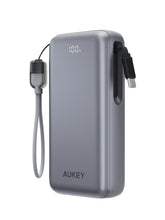 Load image into Gallery viewer, Aukey PB-Y94 Swivel Det 20000mAh 65W Fast Charging Power Bank with Detachable Cable
