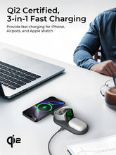 Load image into Gallery viewer, Aukey LC-MC313 MagFusion C 3-in-1 Qi2 Foldable Wireless Charging Station

