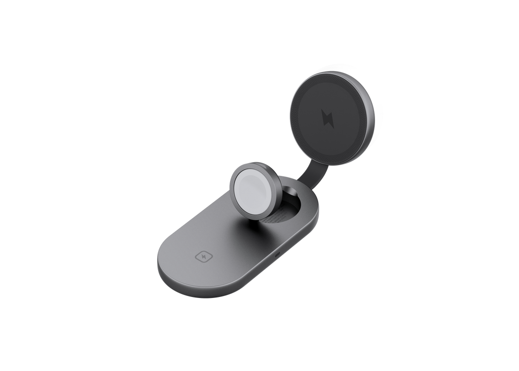 Aukey LC-MC313 MagFusion C 3-in-1 Qi2 Foldable Wireless Charging Station