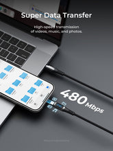 Load image into Gallery viewer, Aukey CB-DCC244 Impulse 240W 2m Fast Charging Fast Data Transfer DTY Braided USB-C to USB-C Cable with Built in LCD Display
