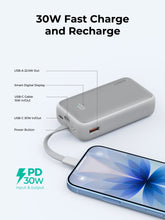 Load image into Gallery viewer, [CCC Certified] Aukey PB-Y61 Spark Sling 30W 10000mAh Fast Charging Powerbank with Built-in Type-C Cable
