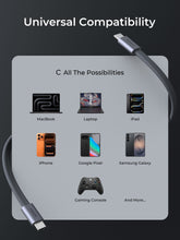 Load image into Gallery viewer, Aukey CB-DCC075 Circlet Blink 60W 1m DTY Braided USB-C to USB-C Magnetic Cable
