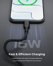 Load image into Gallery viewer, Aukey CB-DAC03 15W Circlet AC 1m DTY Braided Fast Charging Fast Data Transfer USB-A to USB-C Cable
