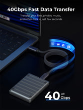 Load image into Gallery viewer, Aukey CB-DCC401 Circlet Mix 240W 40G 1m USB4 GEN3 40Gbps USB-C to USB-C Cable
