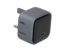 Load image into Gallery viewer, Aukey PA-C2 Comet 45W PD GaN Wall Charger with PPS for Macbooks &amp; Mobile
