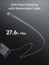 Load image into Gallery viewer, Aukey PA-TA13 Globe Reel 45W GaN Universal Adapter with Retractable Cable
