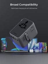 Load image into Gallery viewer, Aukey PA-TA14 Globe Reel 70W GaN Universal Adapter with Retractable Cable
