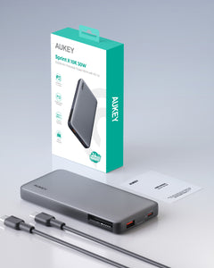 Aukey PB-Y41 Sprint X 10K 30W 10000mAh Portable Power Bank with PD 3.0 - Gray