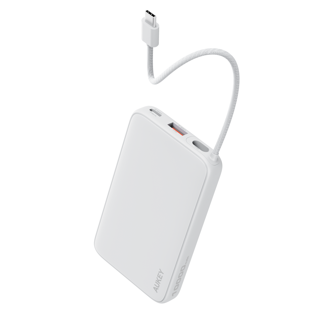 Aukey PB-Y53 Spark Sling 10000mAh Lite Slim PB Built-in USB-C Cable