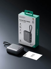 Load image into Gallery viewer, Aukey PB-Y91 Swivel Mini 10000 mAh Power Bank with Dual Built-in USB-C Cables
