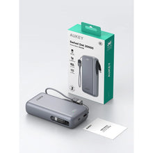 Load image into Gallery viewer, Aukey PB-Y94 Swivel Det 20000mAh 65W Fast Charging Power Bank with Detachable Cable
