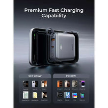 Load image into Gallery viewer, Aukey PB-Y91 Swivel Mini 10000 mAh Power Bank with Dual Built-in USB-C Cables
