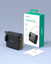 Load image into Gallery viewer, Aukey PA-B7S 4 Port 100W PD Super Fast Charging Wall Charger