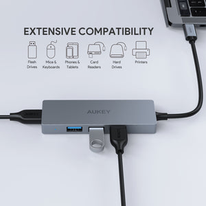 4 Port USB C Hub | USB C to 4 Port USB 3.1 | Aukey Singapore