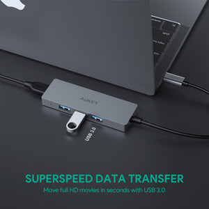 4 Port USB C Hub | USB C to 4 Port USB 3.1 | Aukey Singapore