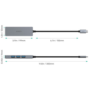 4 Port USB C Hub | USB C to 4 Port USB 3.1 | Aukey Singapore