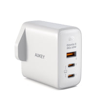 Load image into Gallery viewer, Aukey PA-B6T Omnia II 3-Port 65w PD &amp; Super Fast Charging (PPS) Wall Charger with GaN Power Technology